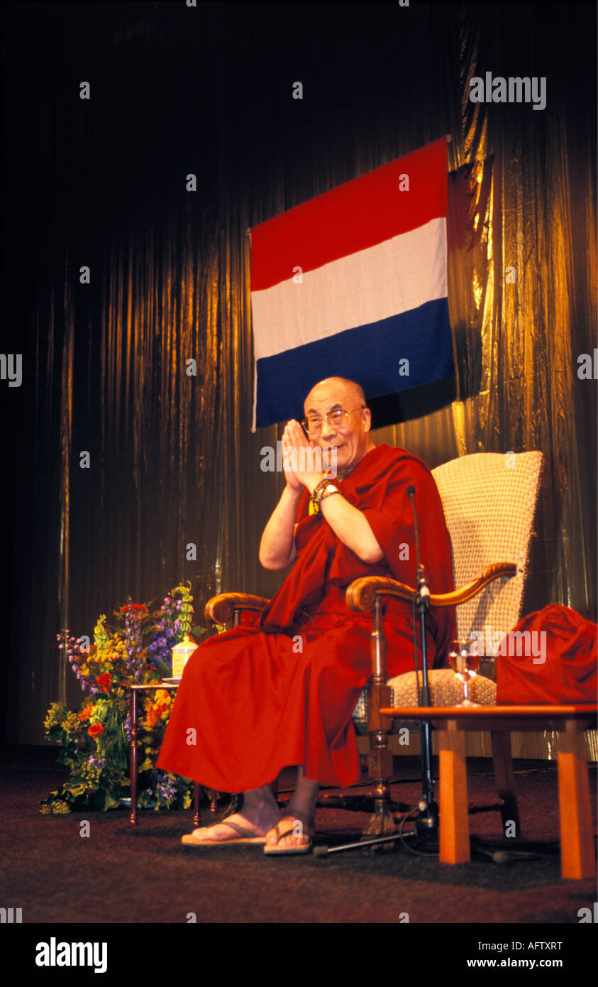 Netherlands Den Haag Dalai Lama Stock Photo
