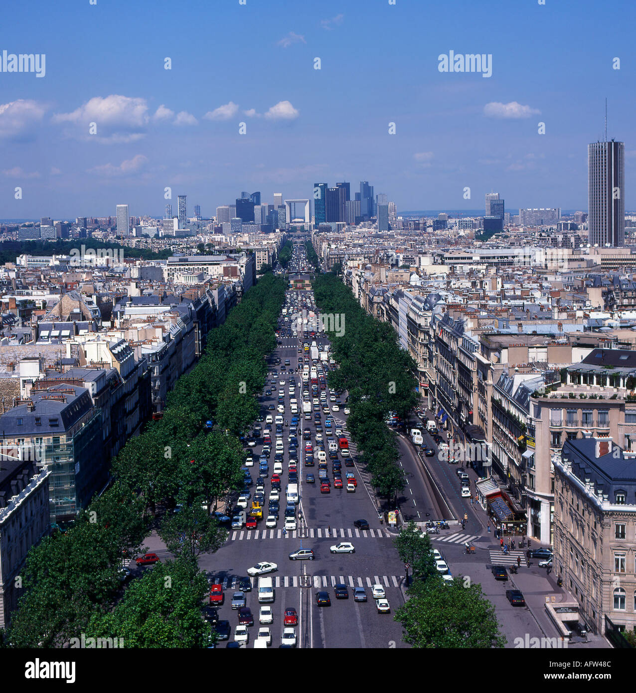 View towards arc de triomphe hi-res stock photography and images - Alamy