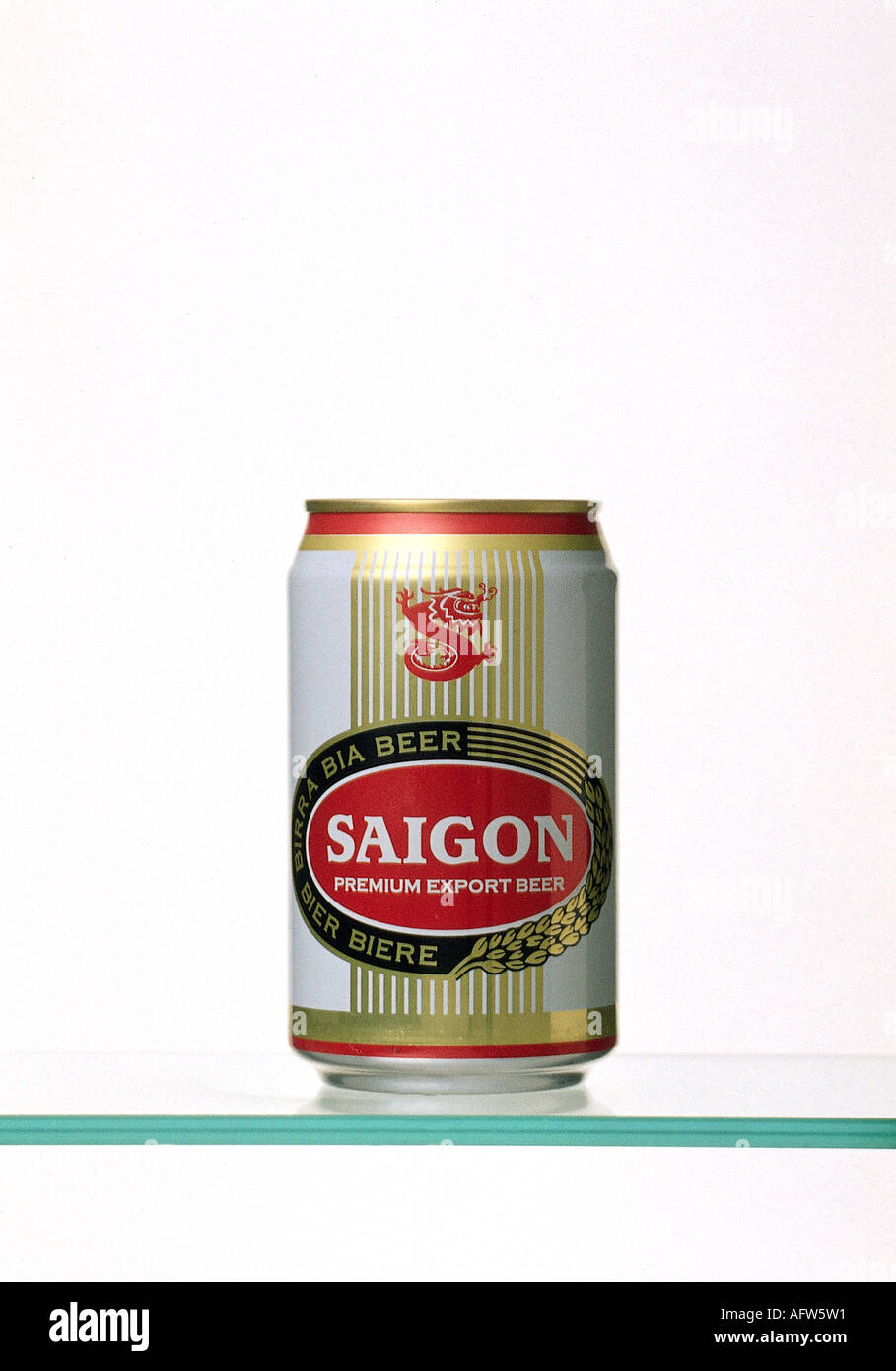 food and beverages, alcohol, beer, can 'Saigon Premium Export Beer', Saigon Beer Company, Vietnam, cans, Additional-Rights-Clearance-Info-Not-Available Stock Photo