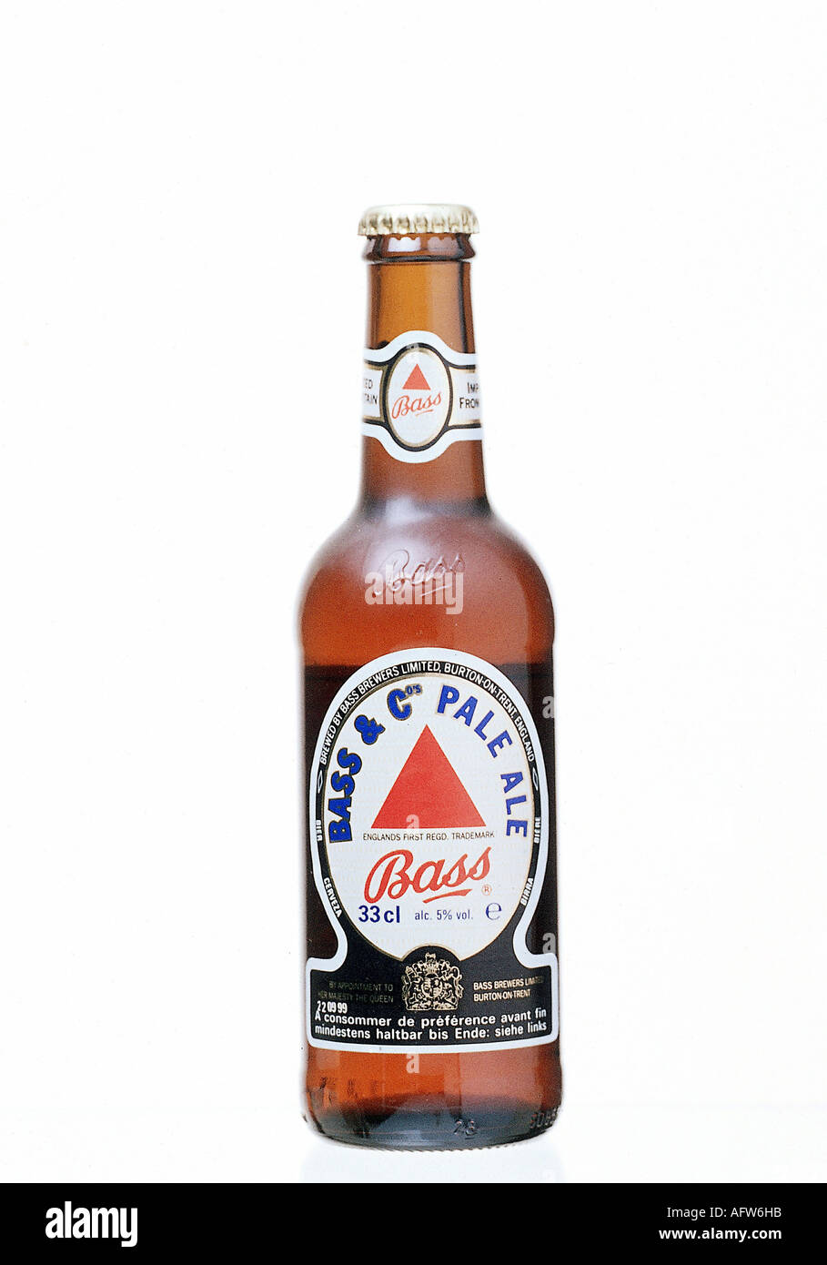 food and beverages, alcohol, beer, bottle 'Bass Pale Ale', Bass Brewers, Great Britain, bottles, Additional-Rights-Clearance-Info-Not-Available Stock Photo