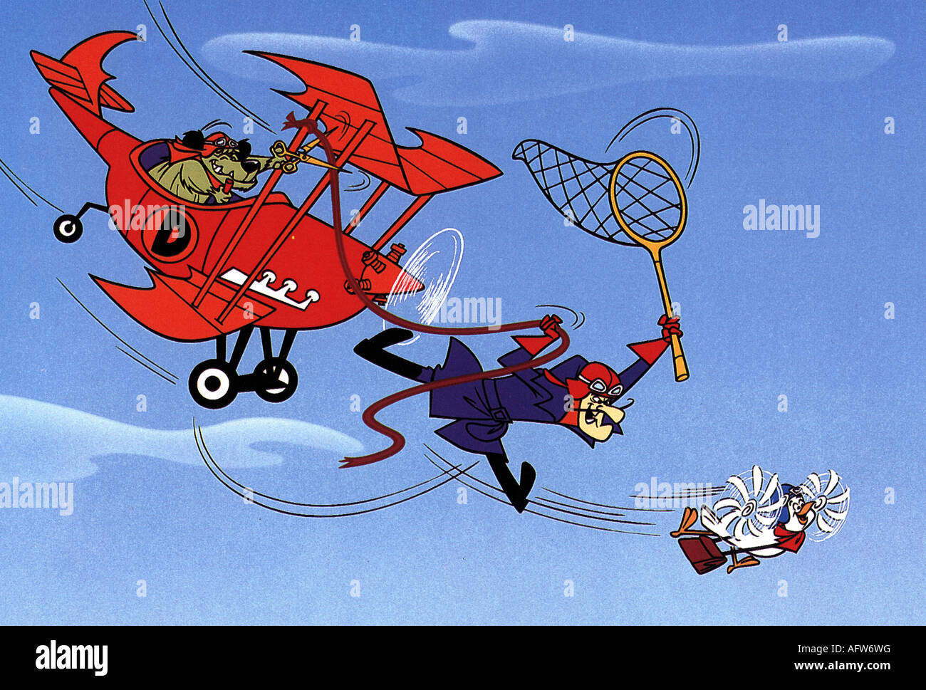 DASTARDLY AND MUTTLEY IN THEIR FLYING MACHINES 1969 Hanna Barbera cartoon Stock Photo
