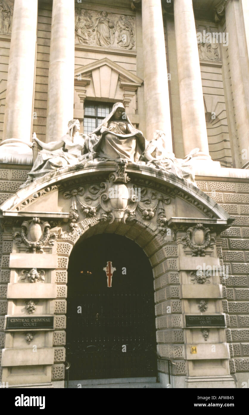 The entrance to the Old Bailey Holborn London England UK Great Britain