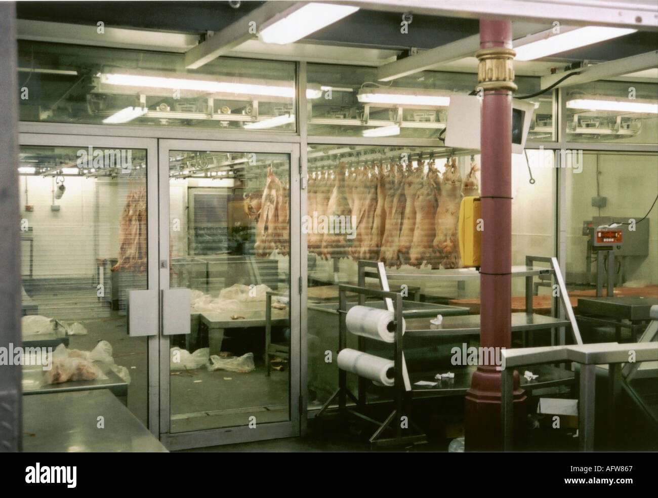 Shop in Smithfield meat market London England UK Great Britain Europe