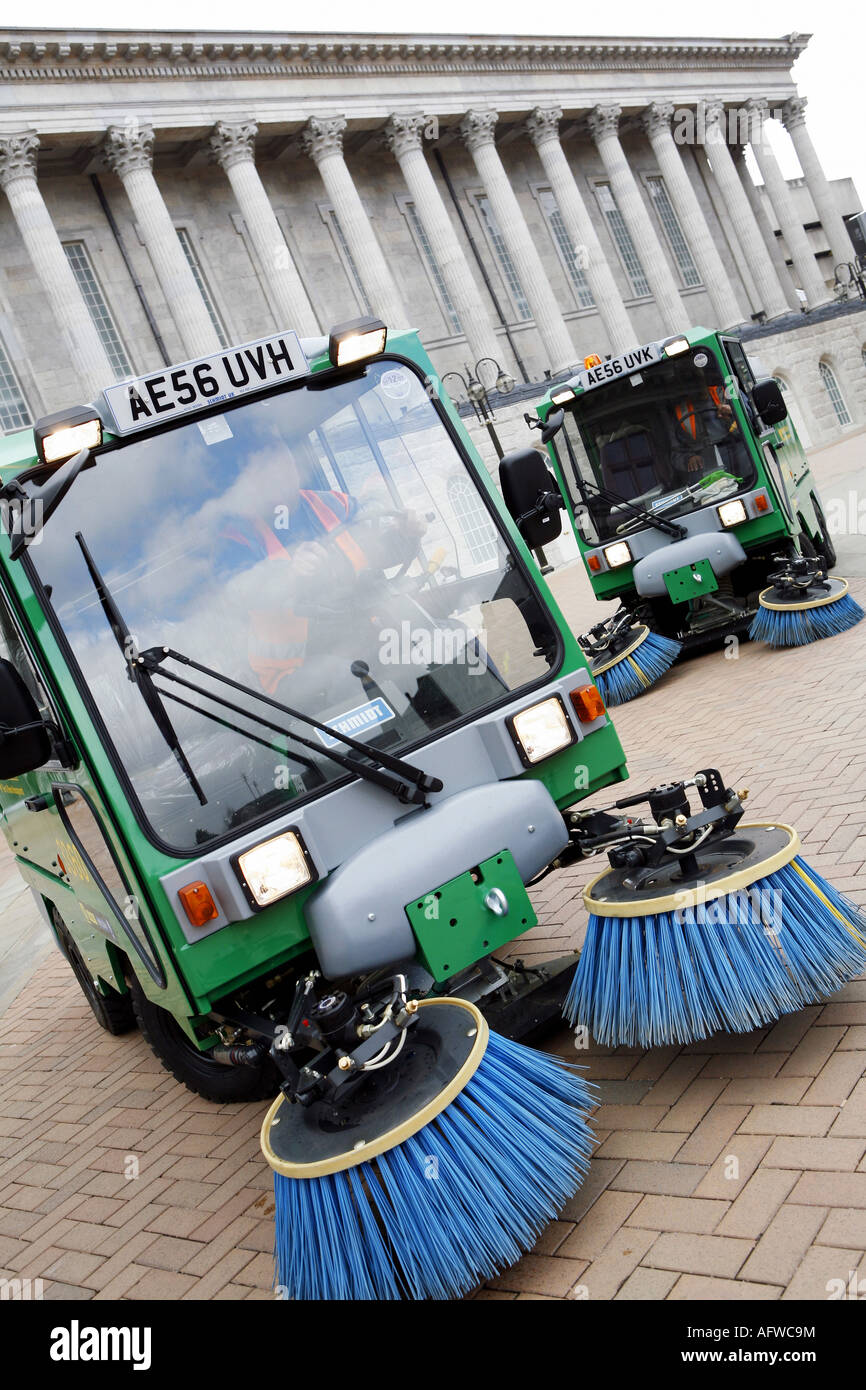 Street cleaning in Birmingham City Centre England UK Stock Photo Alamy