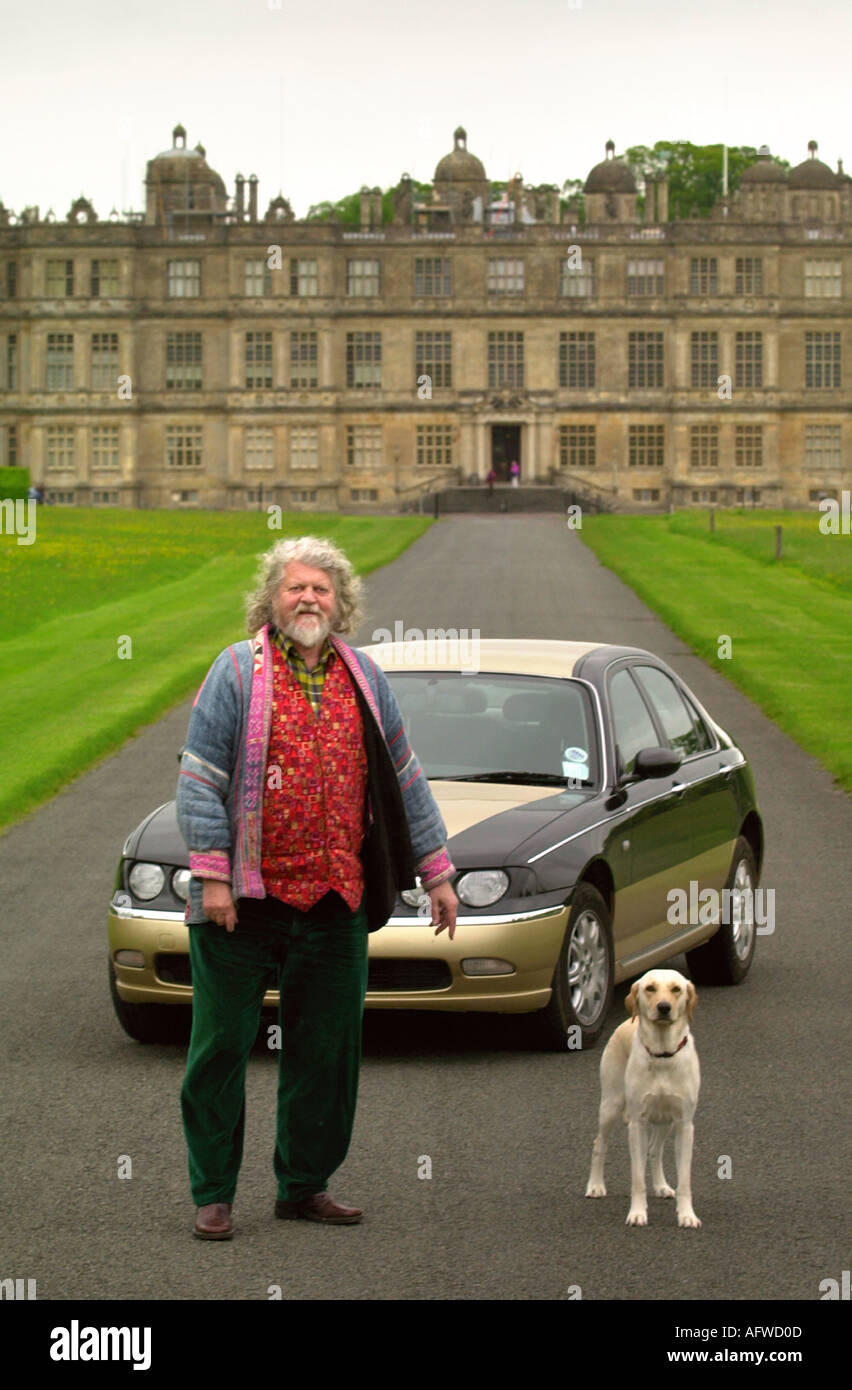 LORD BATH WITH HIS ROVER 75 AT LONGLEAT HOUSE WILTSHIRE UK MAY 2003 Stock Photo