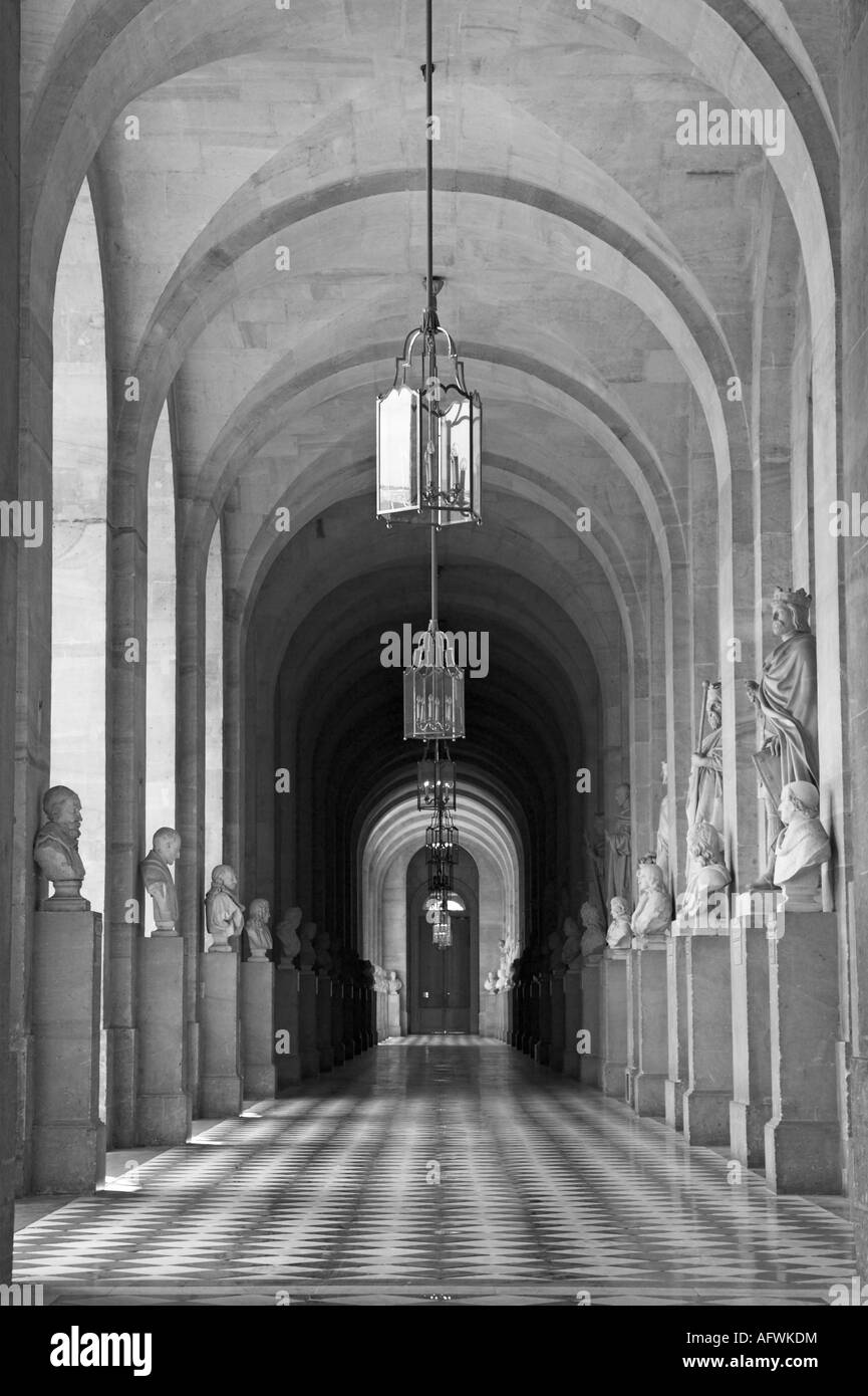 Hallway inside the Chateau de Versailles, France Stock Photo