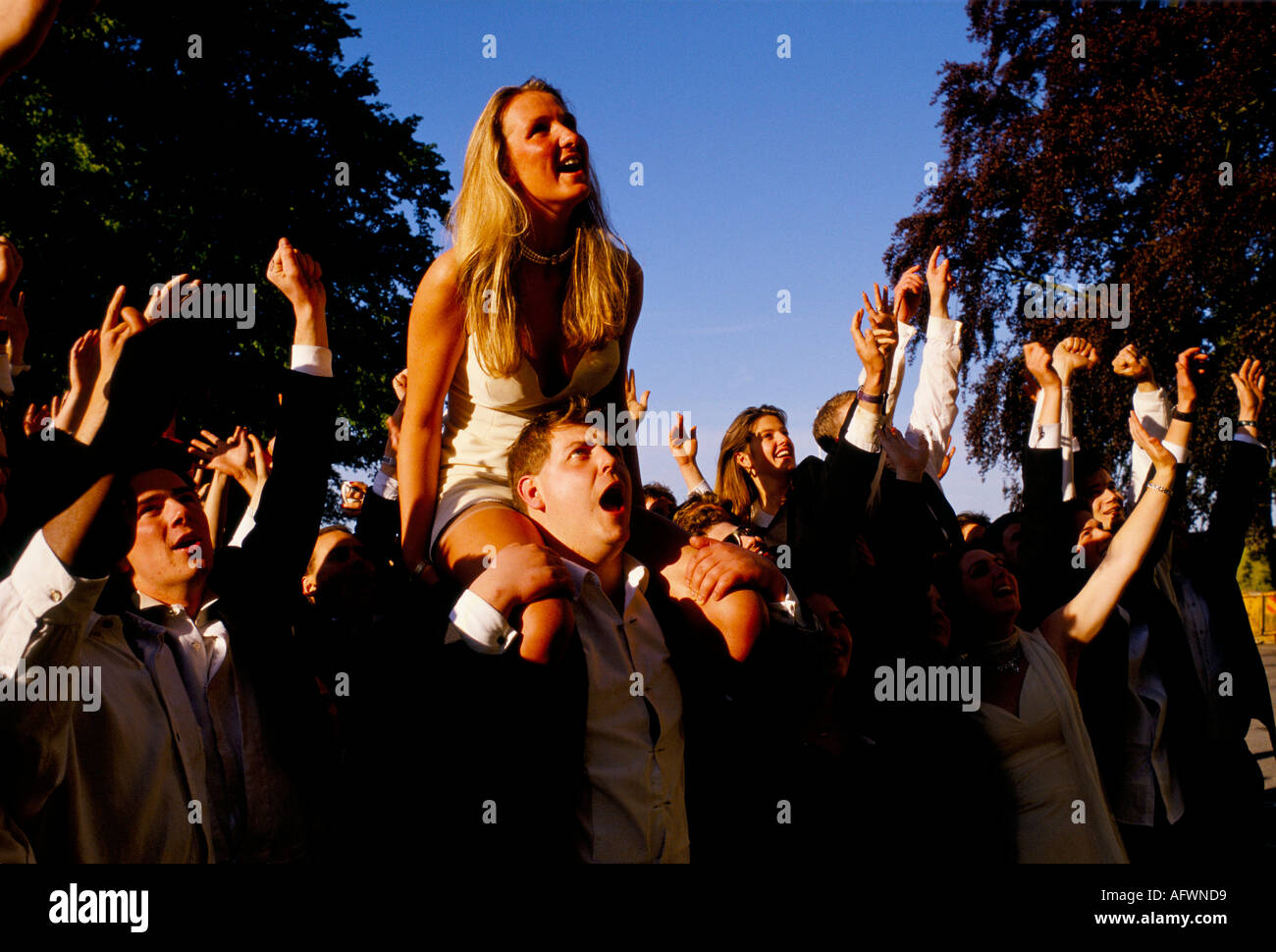 Cirencester Royal Agricultural College annual end of year dance. The morning the night before. Survivors photograph 1990s UK HOMER SYKES Stock Photo