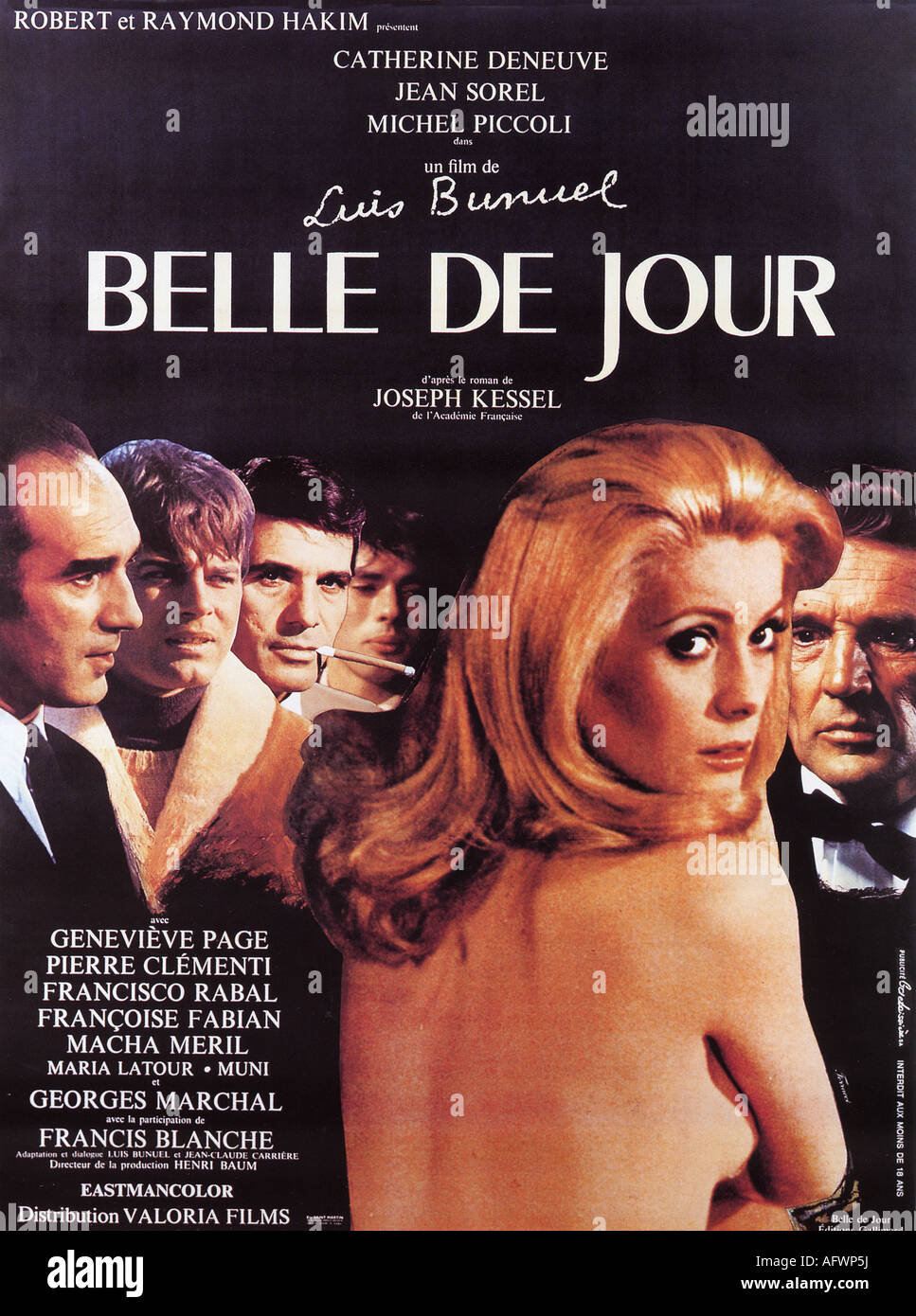 BELLE DE JOUR poster for 1967 Paris Film production Stock Photo