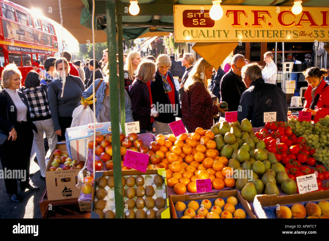 Portobello road market Notting hill gate west london 1999 1990s 90s UK
