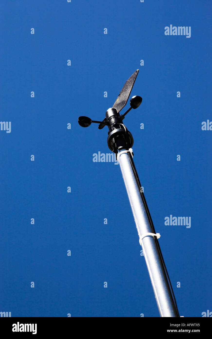 Anemometer, a device for measuring the speed of the wind Stock Photo