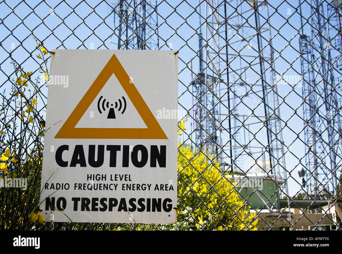 OSHA WARNING Sign High Level Radio Frequency Energy With Symbol