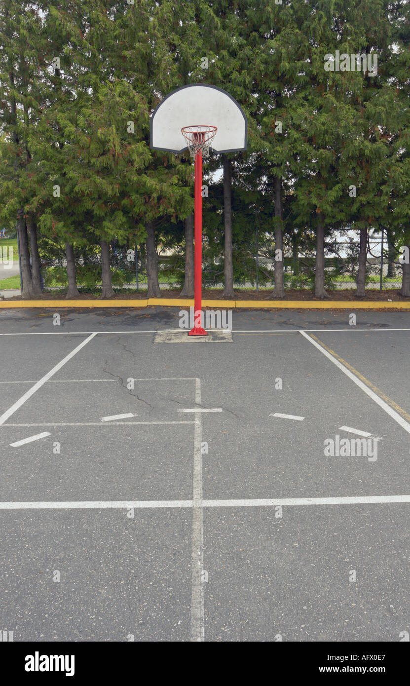 Basketball court in Maffeo Sutton Park Nanaimo Vancouver Island British