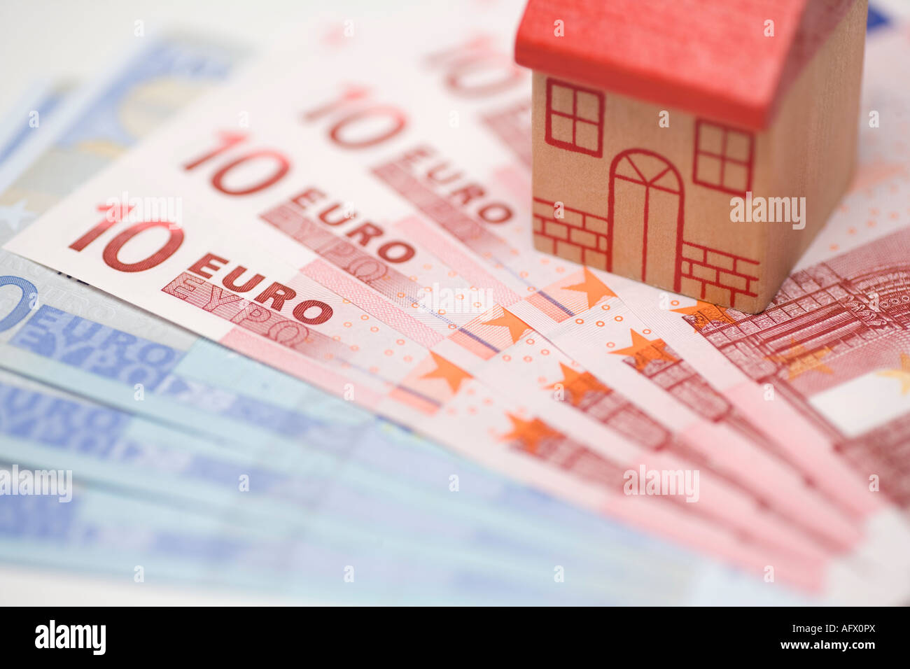Investing buying property or houses overseas abroad with euros Stock Photo