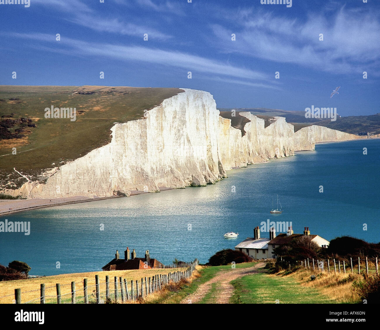 GB - SUSSEX:  Seven Sisters Cliffs Stock Photo