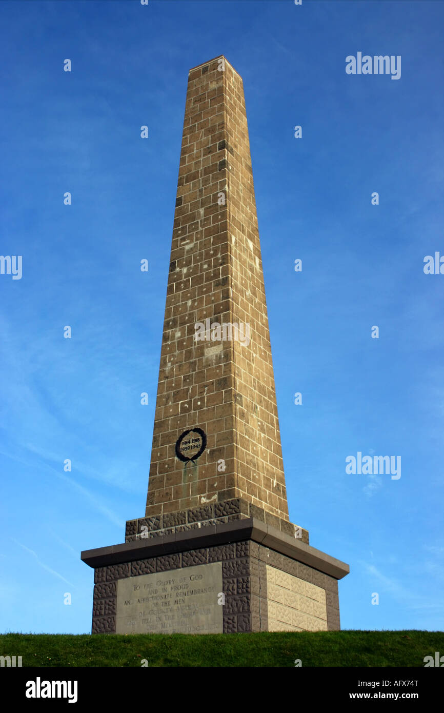 Knockagh war memorial on Knockagh Hill, County Antrim, Northern Ireland ...