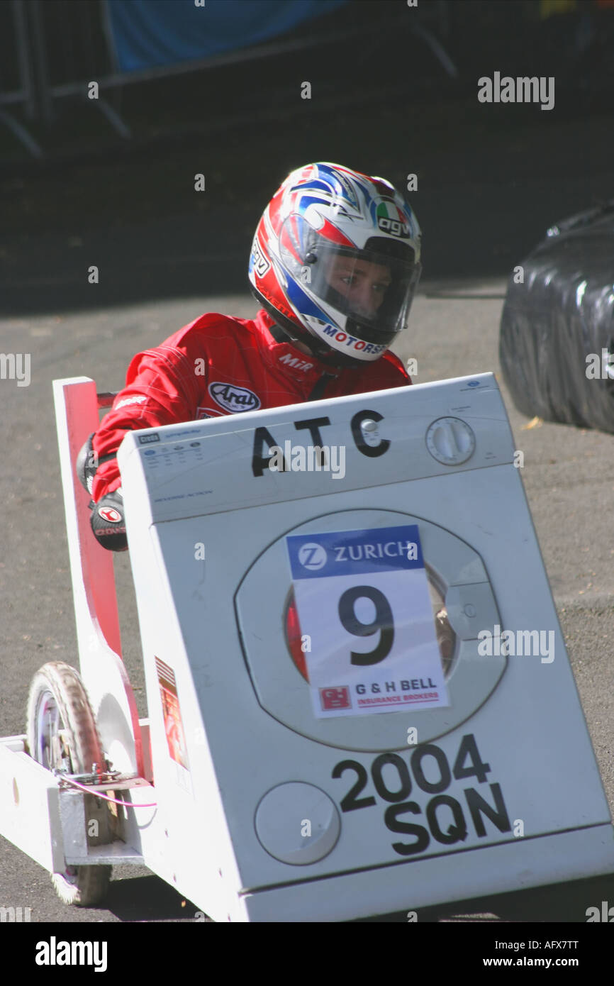 Soap box racer at Hillsborough Oyster Festival, County Down, Northern Ireland Stock Photo