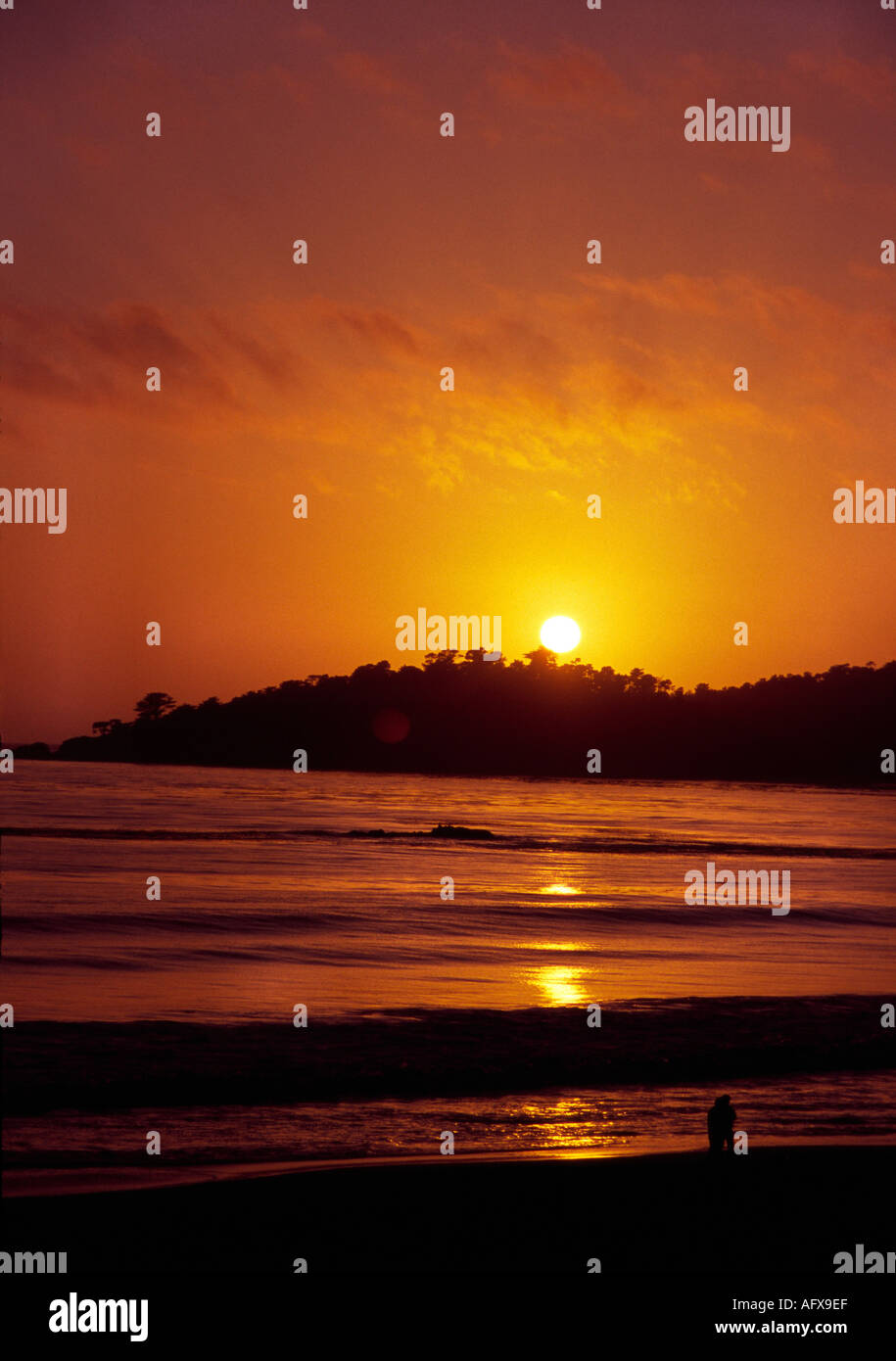 Sunset on Carmel Beach Stock Photo Alamy