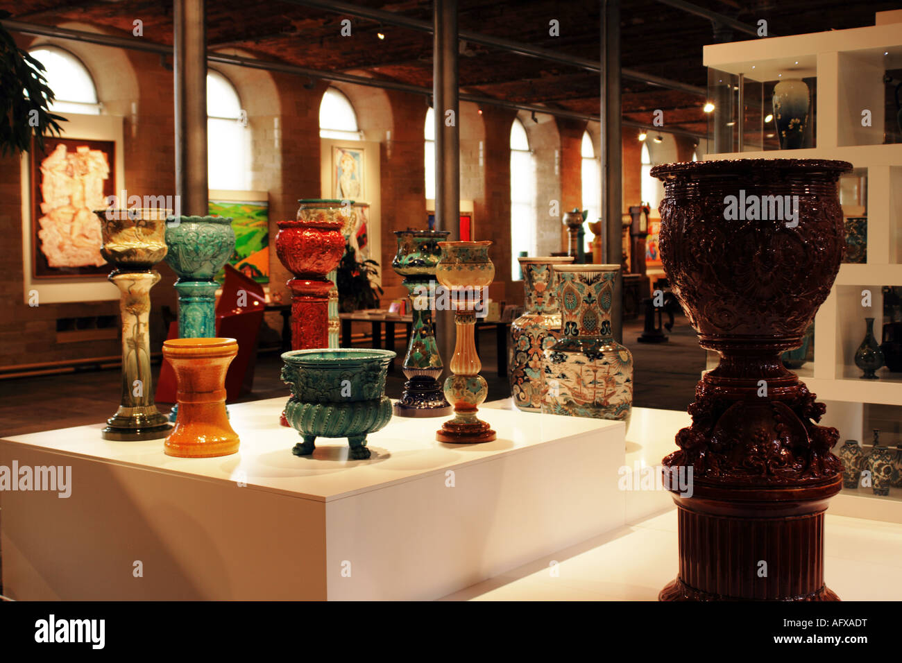 The Interior of Salts Mill Gallery in Bradford Yorkshire UK Stock Photo