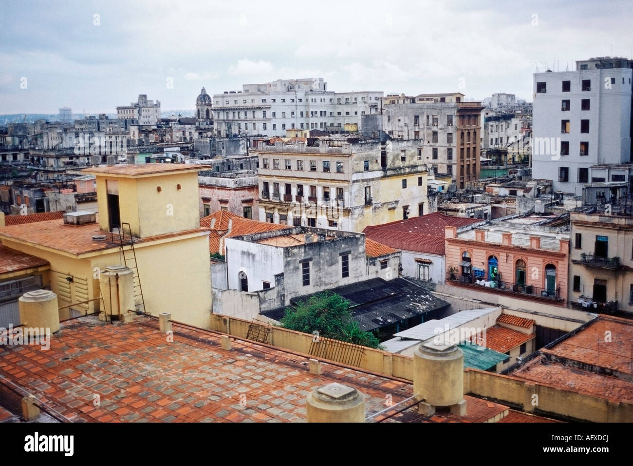 Arial view of Habana Vieja Old Havana Stock Photo