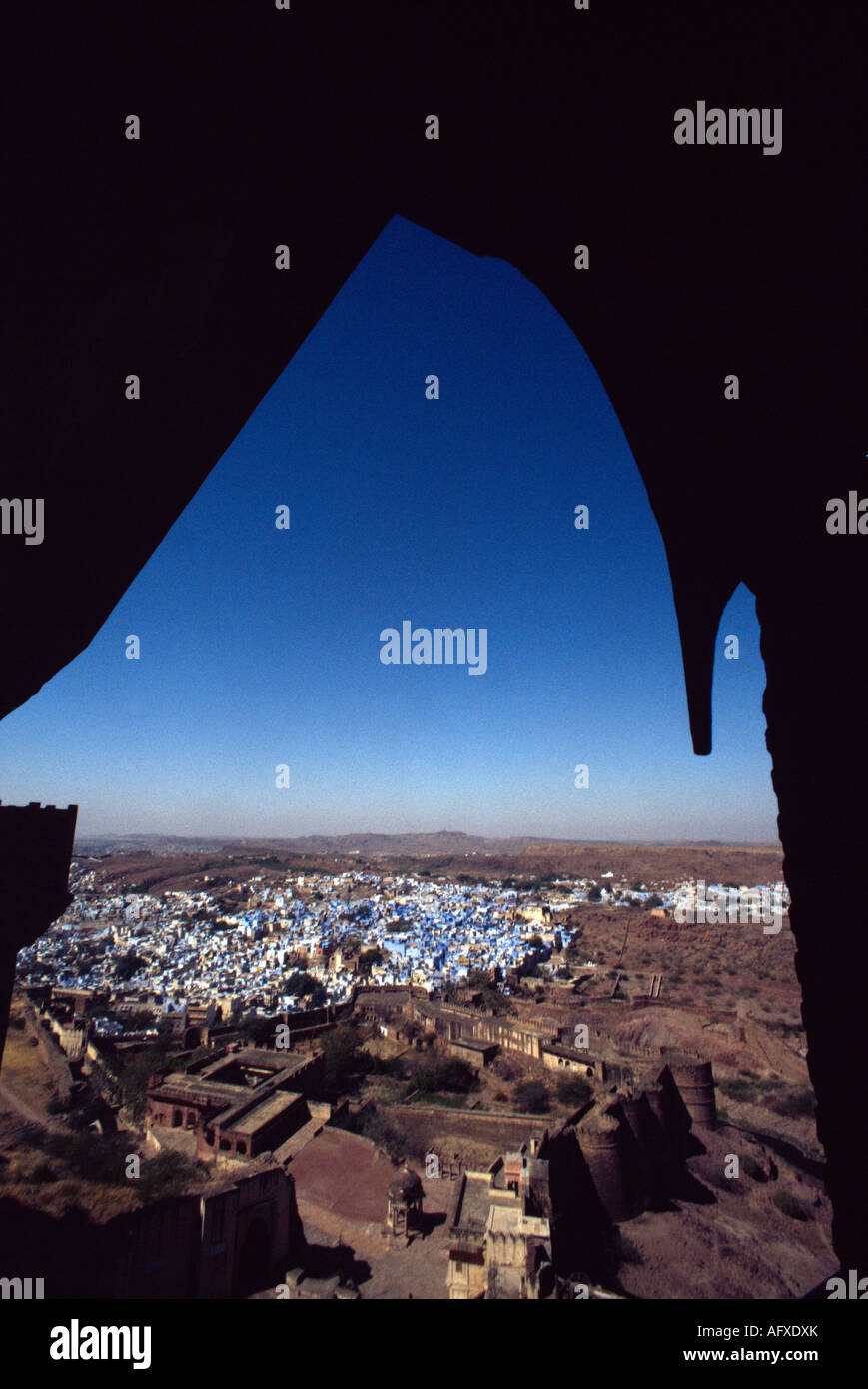 Jodhpur India Blue Houses Brahmin's Houses Stock Photo