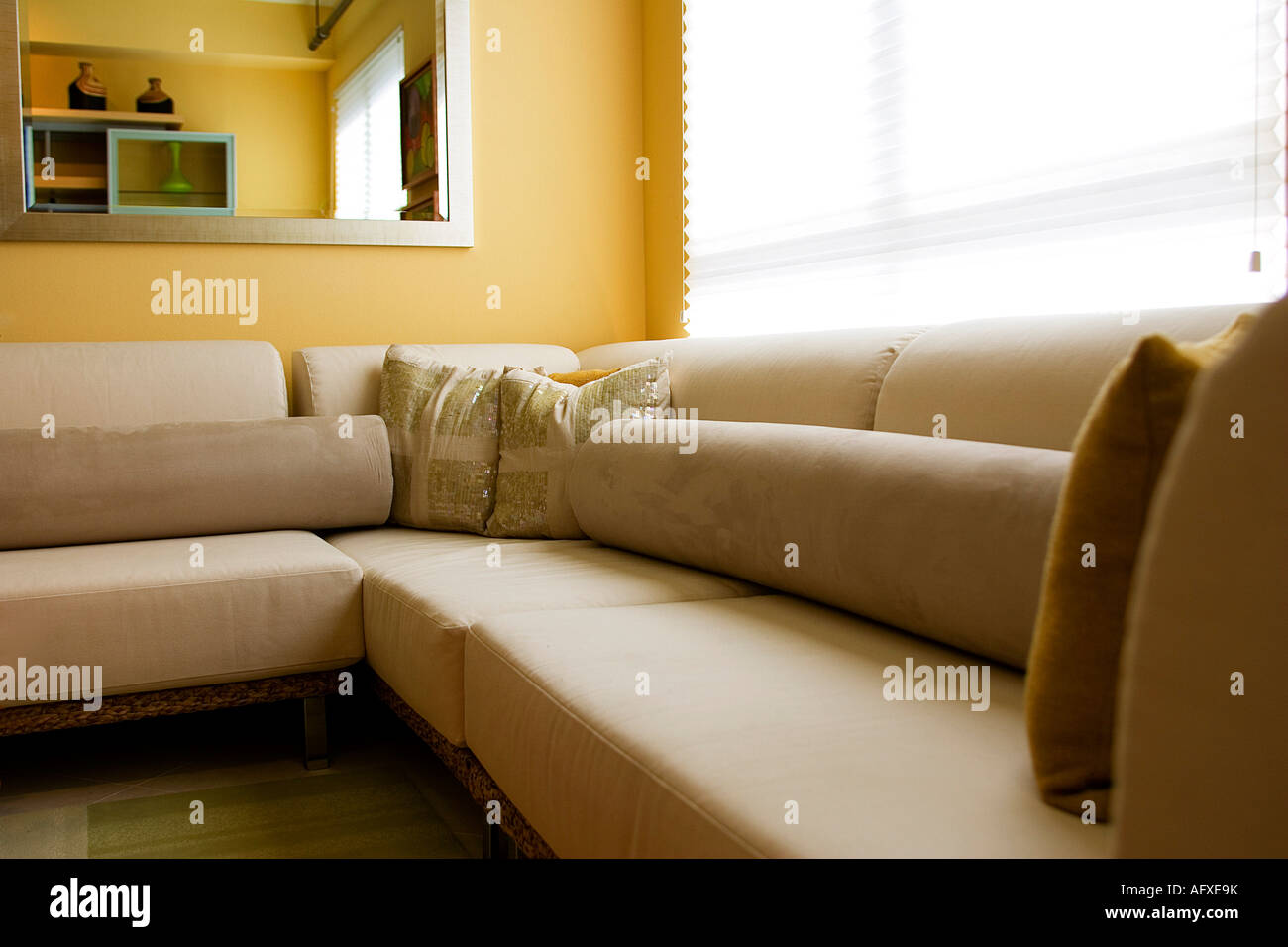 Detail of Contemporary Sofa in Living Room Stock Photo Alamy