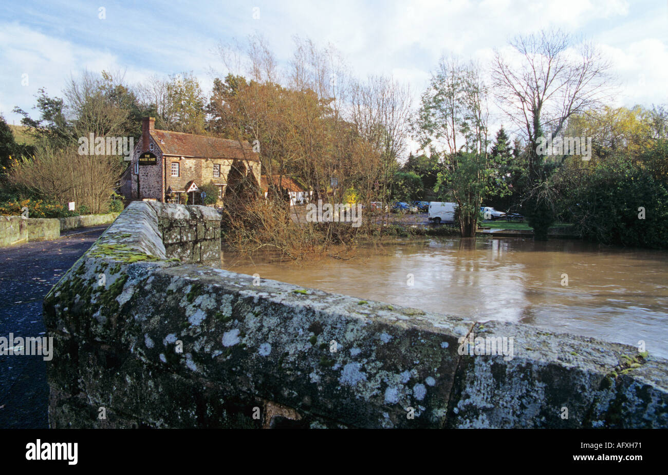 PULBOROUGH WEST SUSSEX England UK November The River Arun at Stopham ...