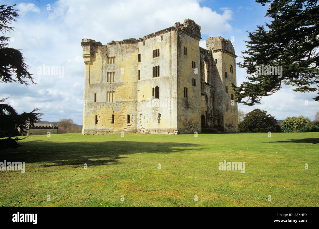 TISBURY WILTSHIRE England UK April Ruins of Old Wardour Castle Stock
