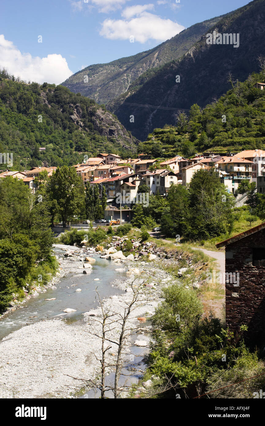 Saint Sauveur sur Tinee in the Mercantour National Park, Alpes Maritimes, Provence, France Stock Photo