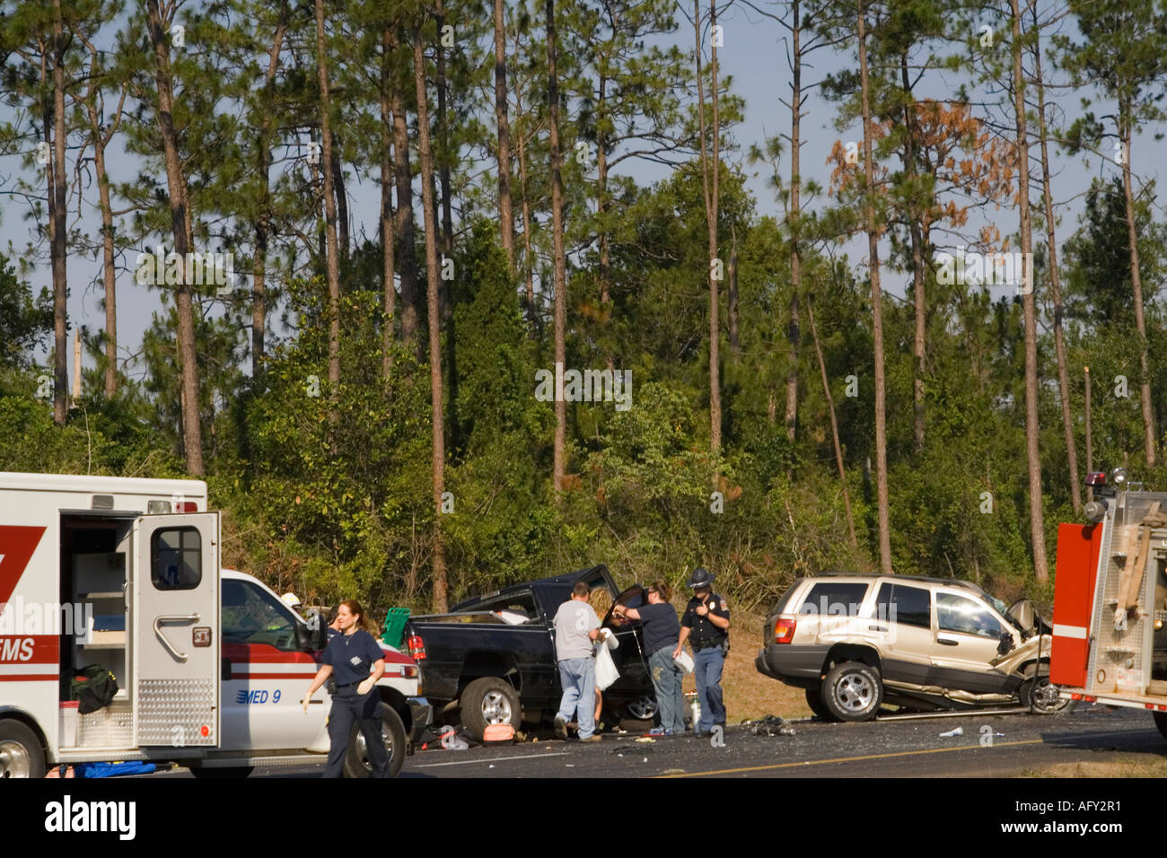 Traffic accident Stock Photo