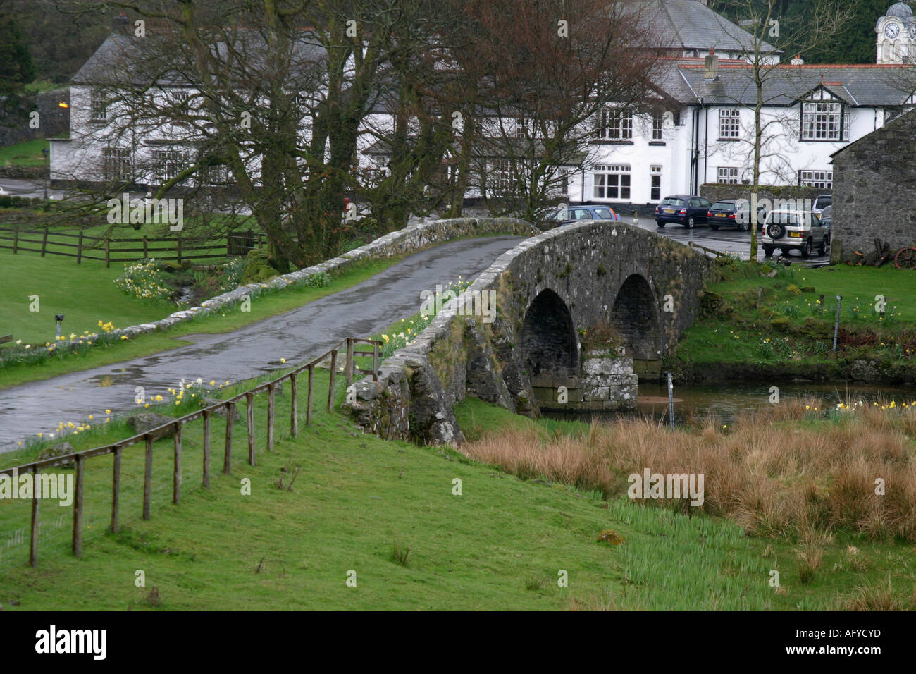 Two Bridges Hotel Dartmoor Stock Photo