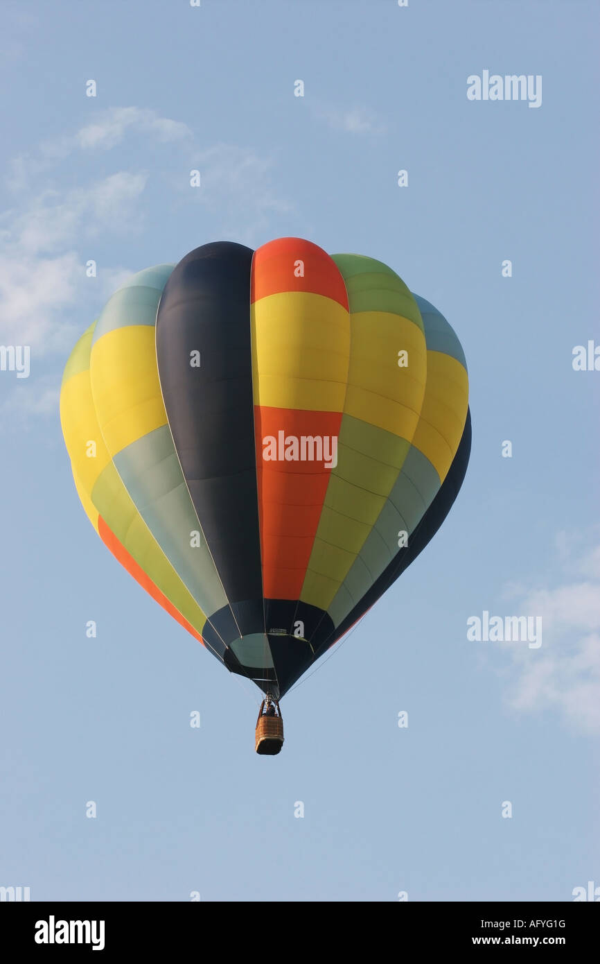 Colourful Hot Air Balloon with Burner Flame Stock Photo - Alamy
