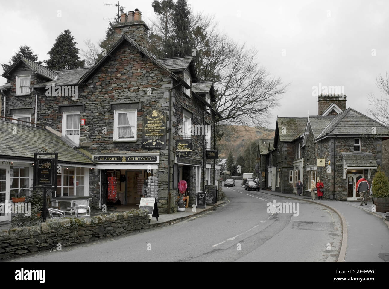 Shops in Grasmere, Lake District UK Stock Photo Alamy