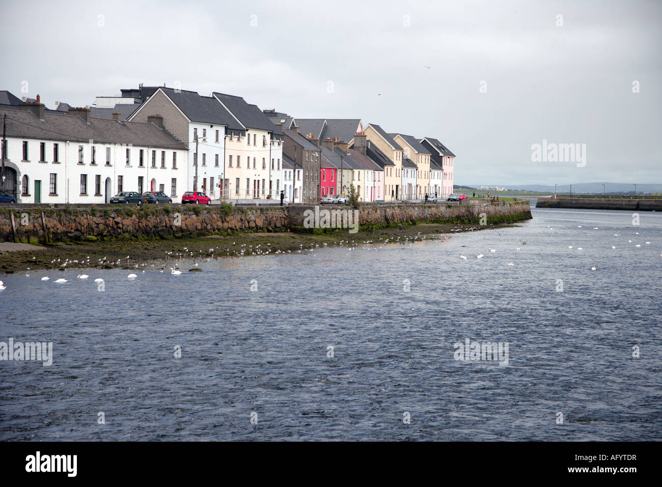 Galway seafront houses Stock Photo Alamy