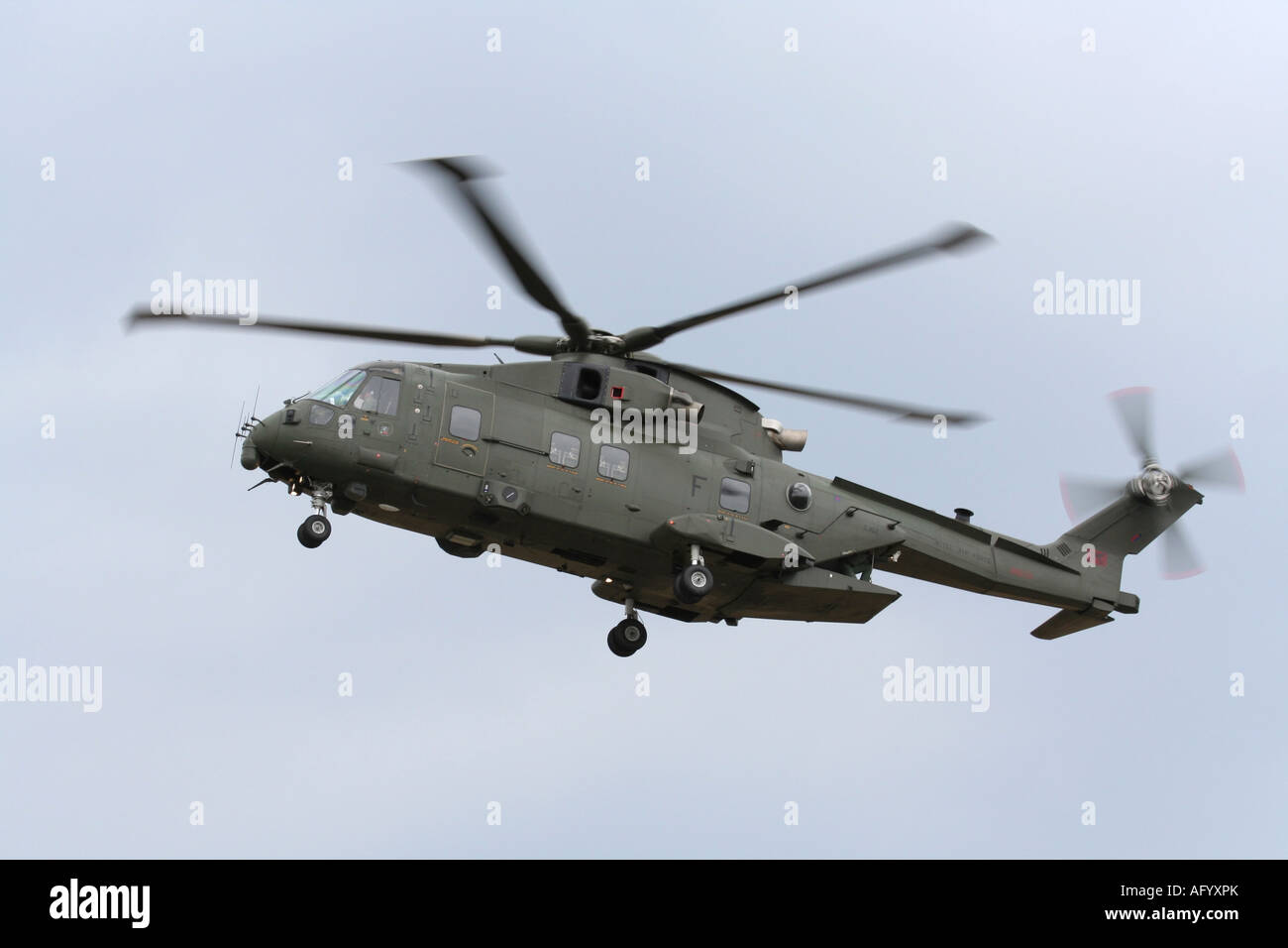 AgustaWestland Merlin HC3 military helicopter of Britain's Royal Air Force Stock Photo
