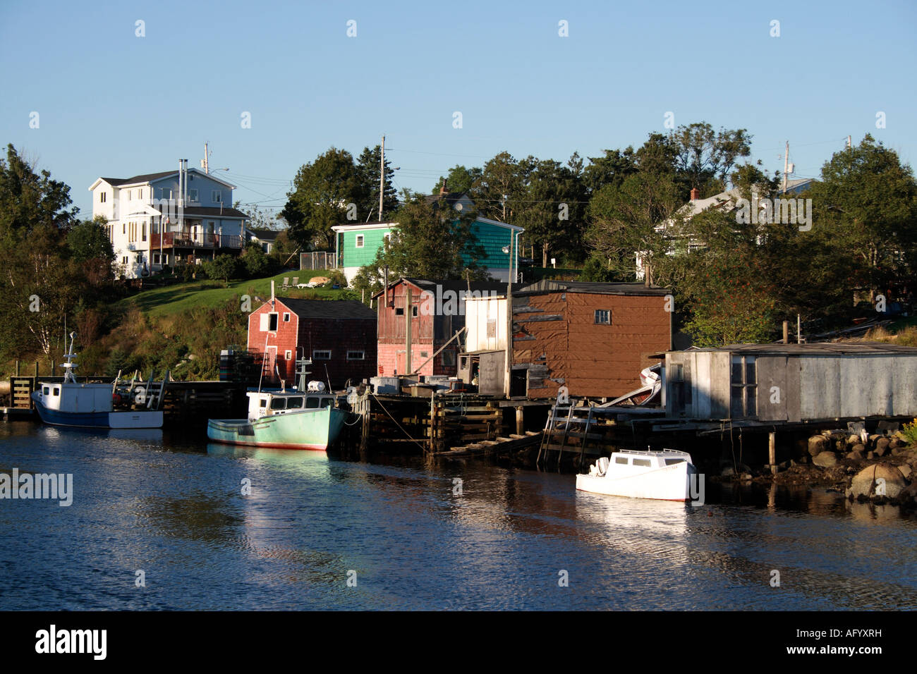 fishing village at sunset, Herring Cove, Nova Scotia, Atlantic Canada