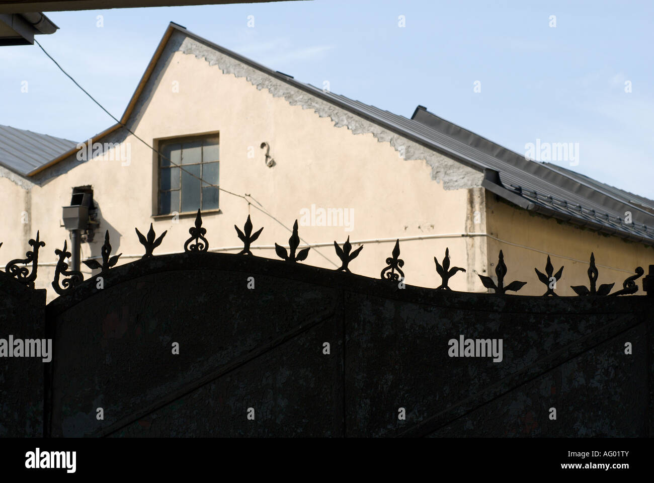 The main gate of Oskar Schindler's enamel factory near the former