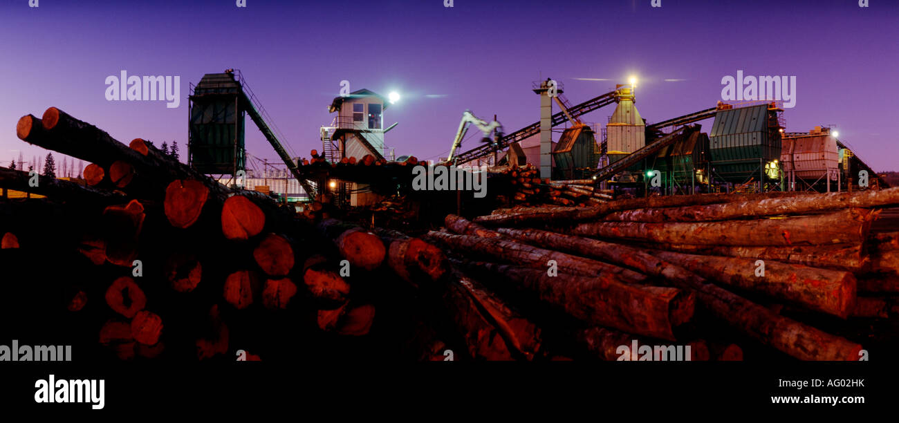 The lumber mill in Arlington Washington Stock Photo Alamy