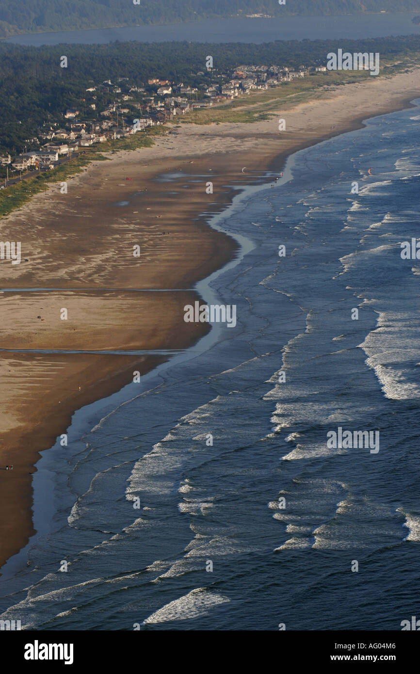 Aerial view of Oregon Coast Stock Photo - Alamy