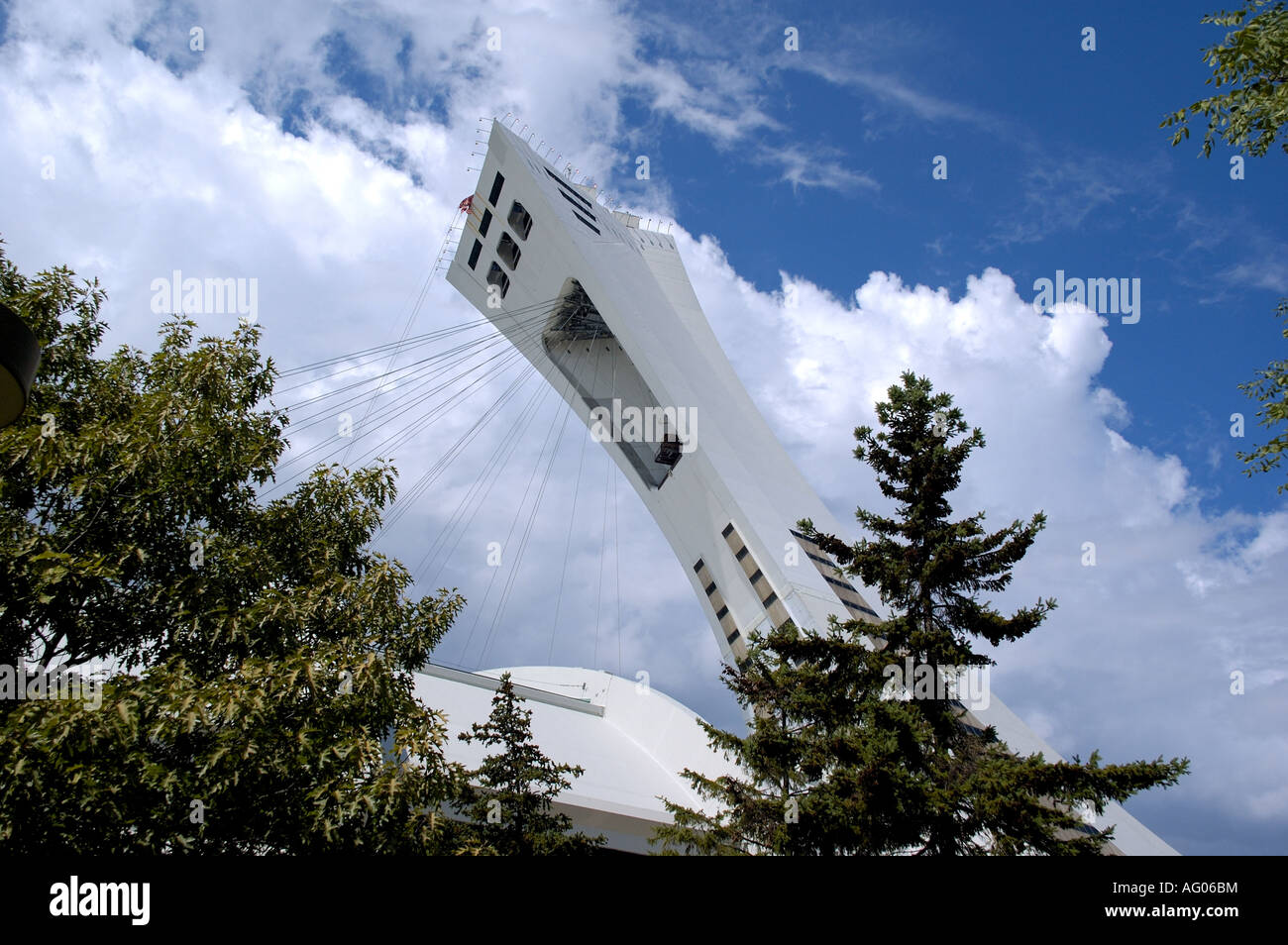 Olympic Stadium Tower Montreal Quebec Canada Stock Photo