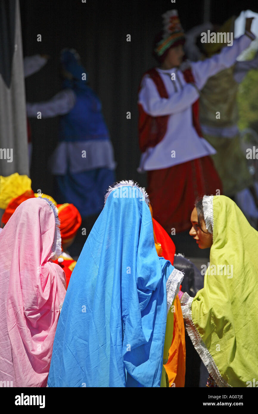 Punjabi girls before the performance Stock Photo