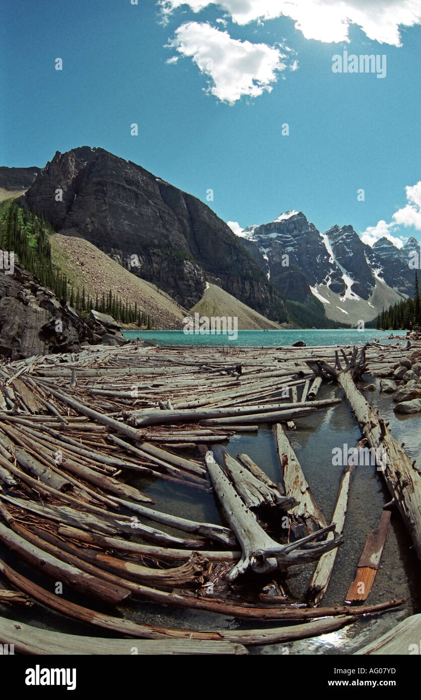 Moraine Lake Alberta Canada Stock Photo