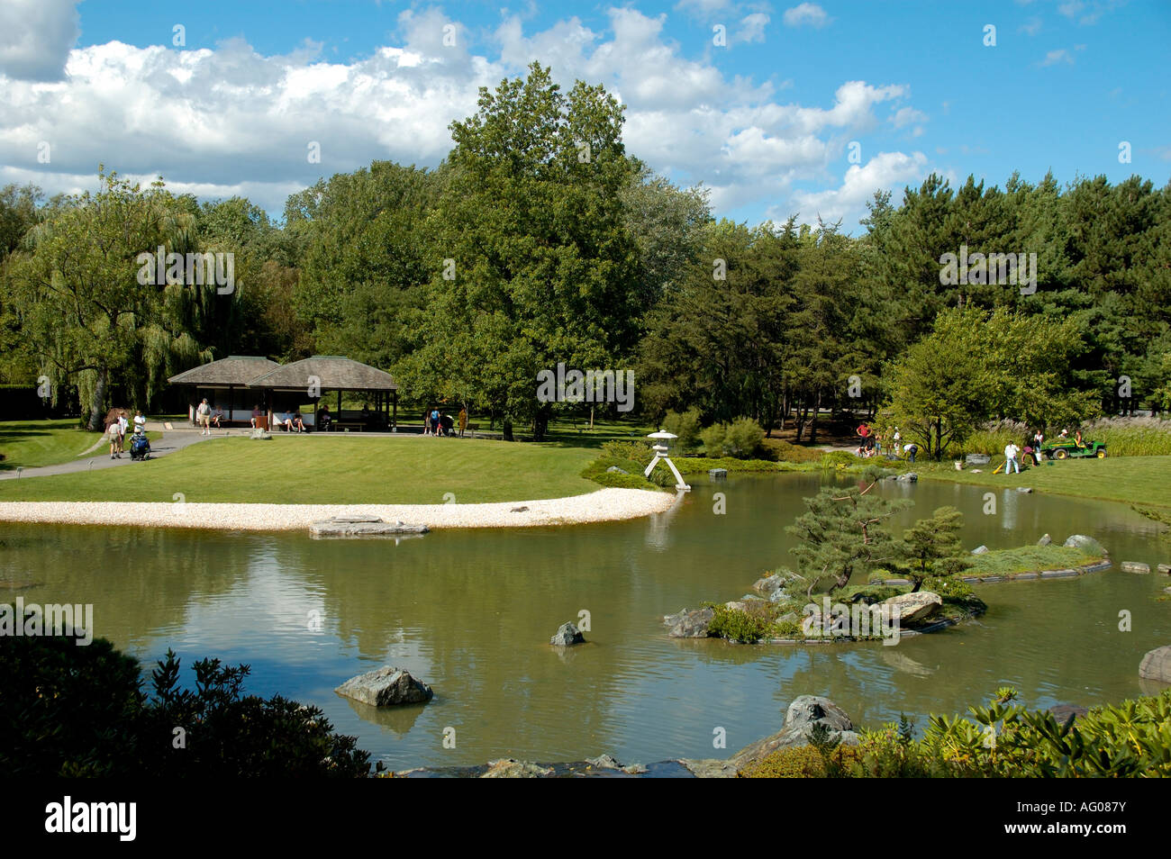 Dream Lake Chinese Garden Montreal Botanic Gardens Canada Stock Photo