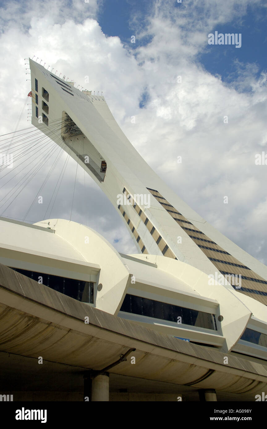 Olympic Stadium Tower Montreal Quebec Canada Stock Photo