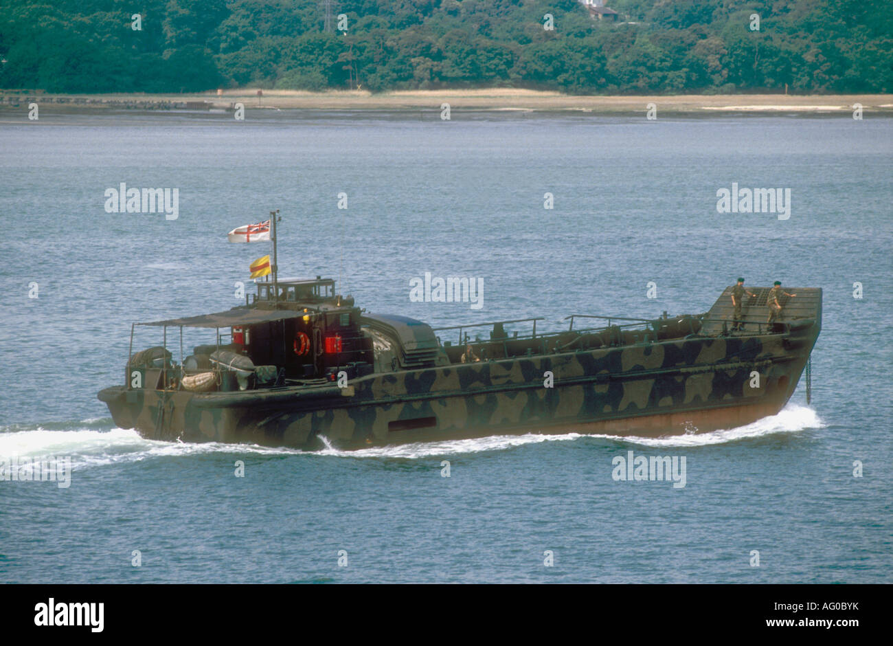 A British army landing craft underway near Netley Southampton Hampshire England UK Stock Photo