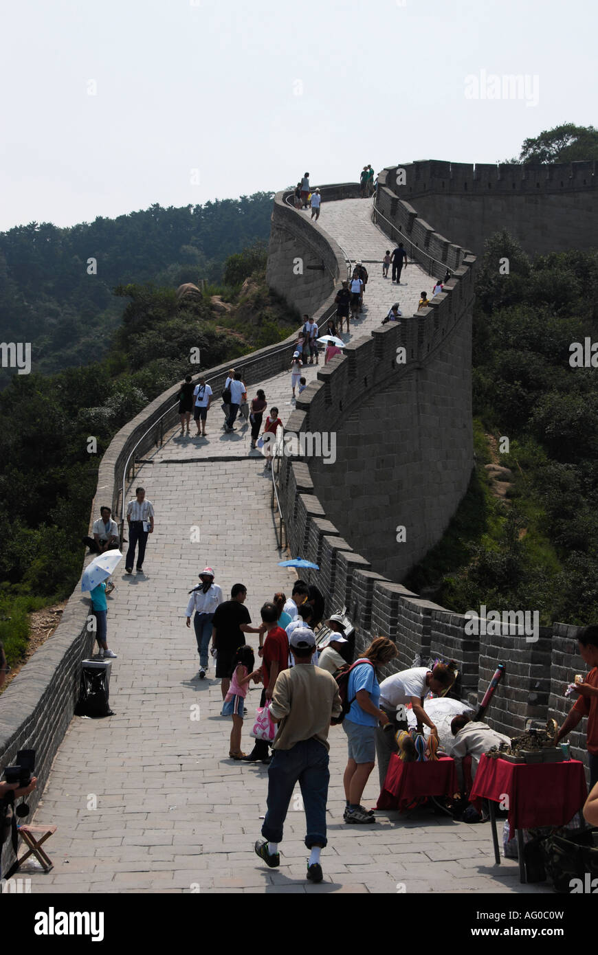 Thousands Tourists Visit Daily Chinese Wall Stock Photo 138458411