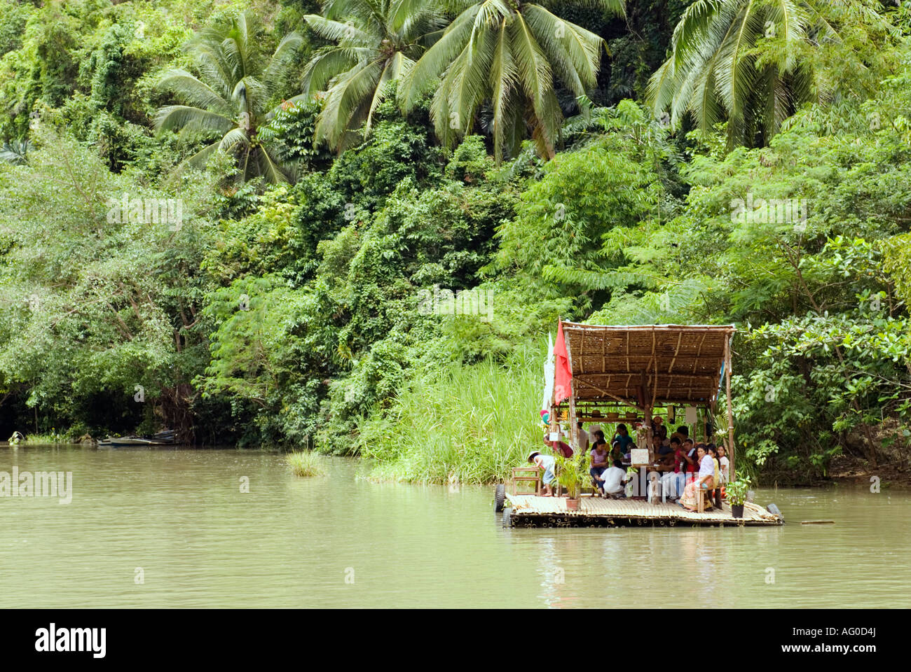 Philippines Bohol Loboc River Filipino Entertainers On Raft Visayas ...