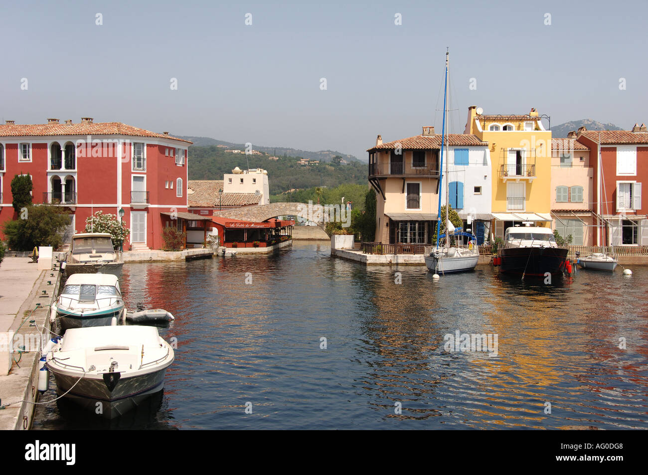boats in port grimaud Stock Photo Alamy