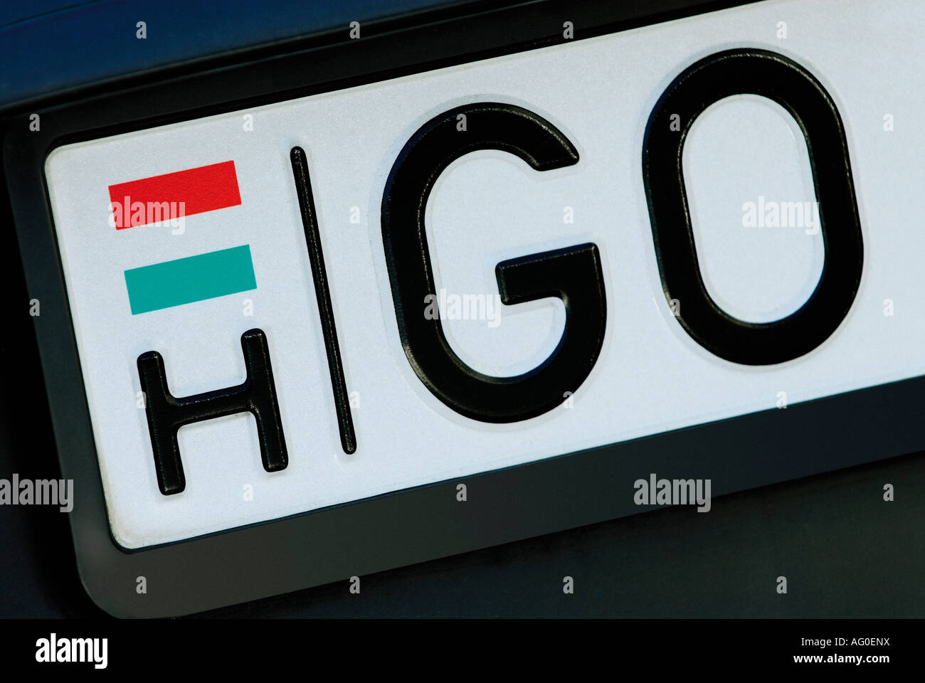 LICENSE PLATE OF HUNGARIAN CAR Stock Photo Alamy
