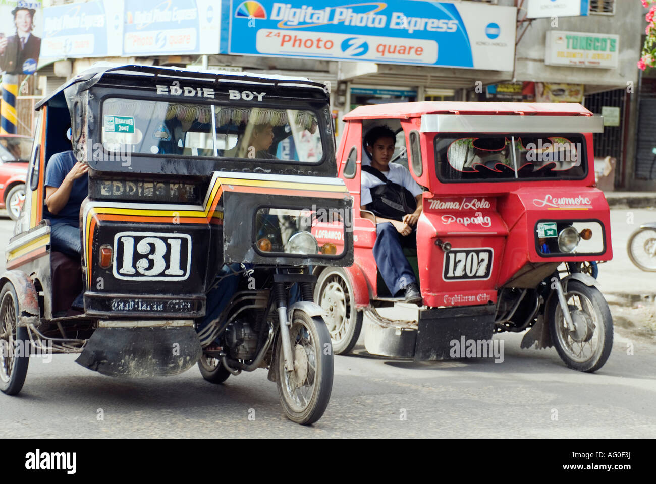 Philippines Bohol Tagbilaran City Tricycle Traffic Visayas Stock Photo Alamy