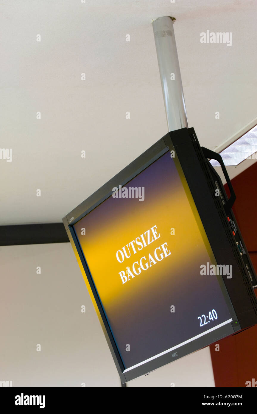 Outsize baggage Check in Sign Stock Photo
